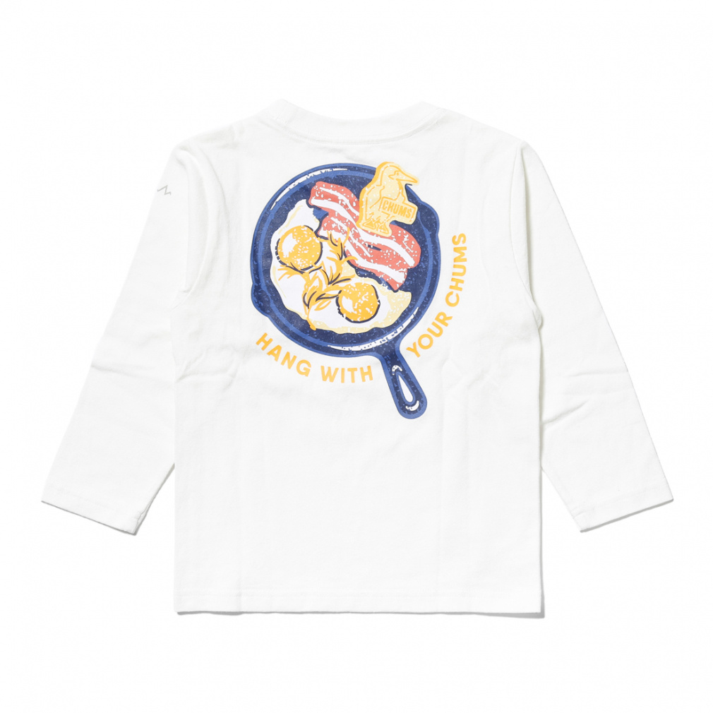 Alpen限定 Kids CHUMS Skillet L/S T ALPEN SMU(ホワイト-S　ジュニア)