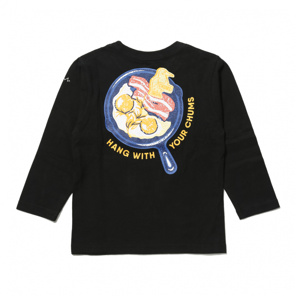 Alpen限定 Kids CHUMS Skillet L/S T ALPEN SMU(ブラック-S　ジュニア)