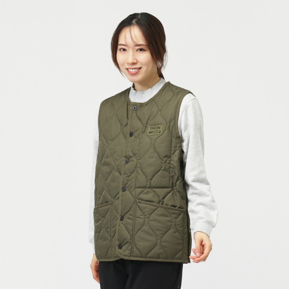 グリップスワニー レディース アウトドアカジュアル ダウンベスト