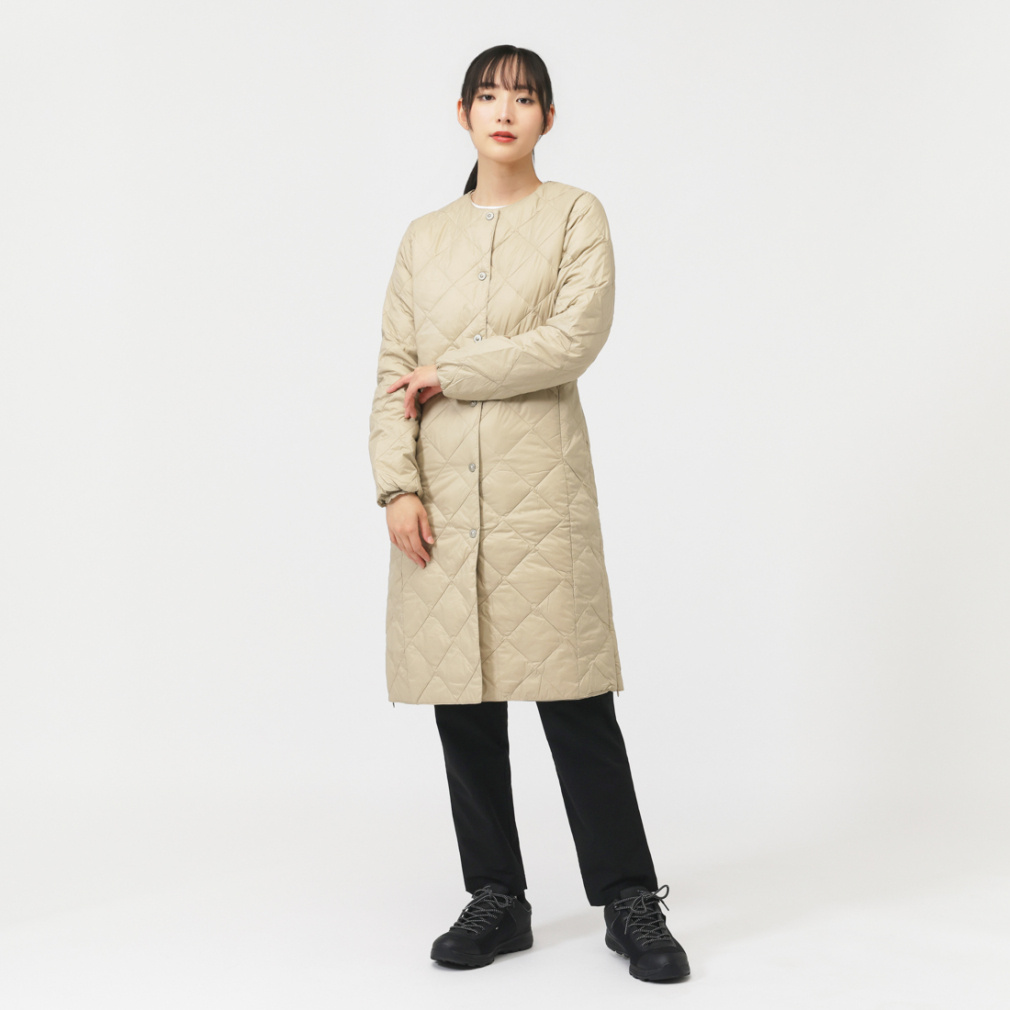 �^�C�I�� ���f�B�[�X �A�E�g�h�A�J�W���A�� ���ȃW���P�b�g SINGLE SNAP BUTTON CREW NECK LONG DOWN COAT W104BCI TAION