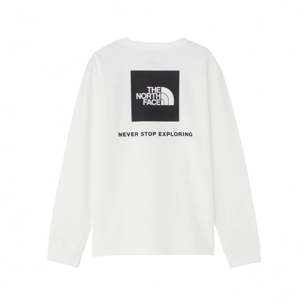 L/S Back Square Logo Tee ロングスリーブバックスクエアロゴティー(ホワイト-S)