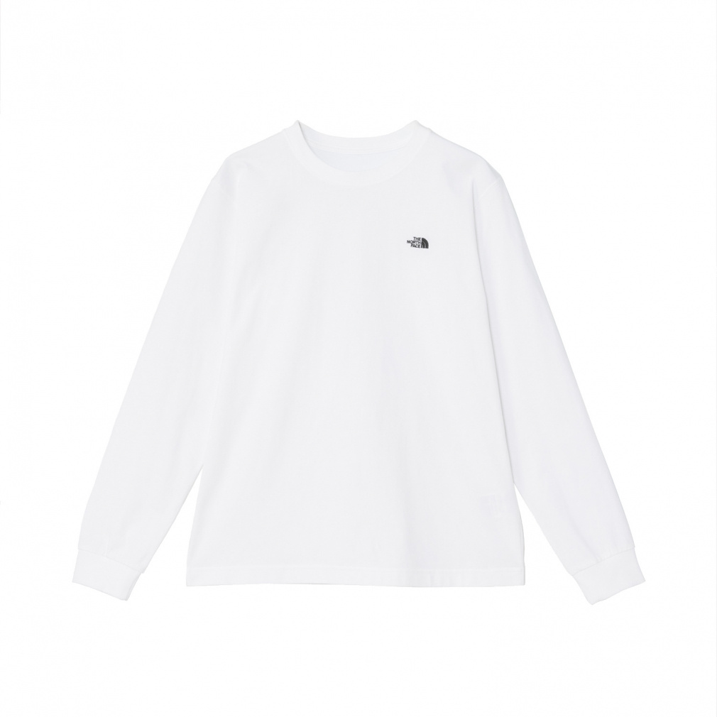 L/S FD Nuptse Cotton Tee ロングスリーブフラッシュドライヌプシコットンティー(ホワイト-S)