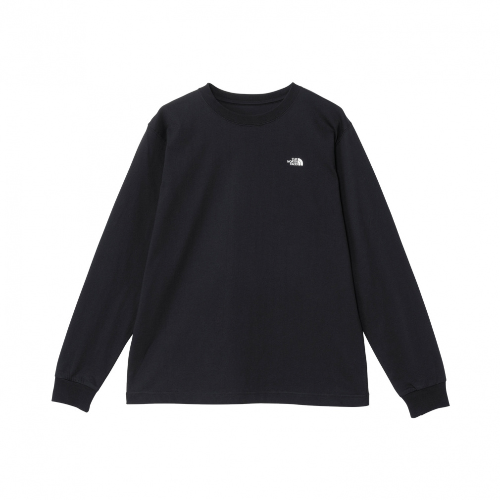 L/S FD Nuptse Cotton Tee ロングスリーブフラッシュドライヌプシコットンティー(ブラック-S)