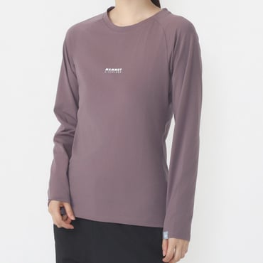 キューディー ロゴ プリント ロングスリーブ Tシャツ アジアンフィット ウィメン