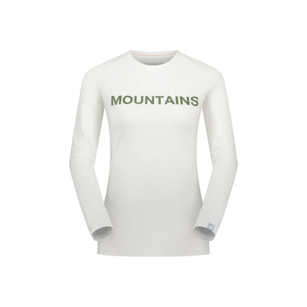 キューディー ロゴ プリント ロングスリーブ Tシャツ アジアンフィット ウィメン