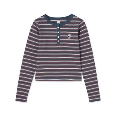Stratum Rib Slim Henley Neck