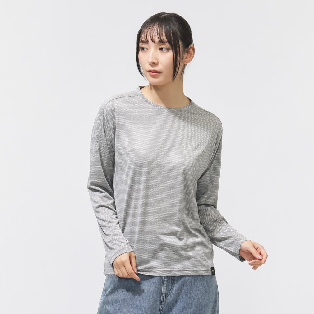 ミレー レディース トレッキング 長袖Tシャツ HEATHER MESH CREW LS W