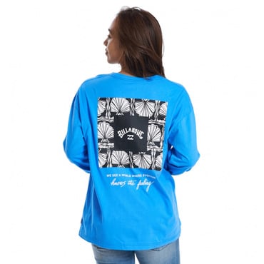 SQUARE LOGO BOY FIT LS TEE