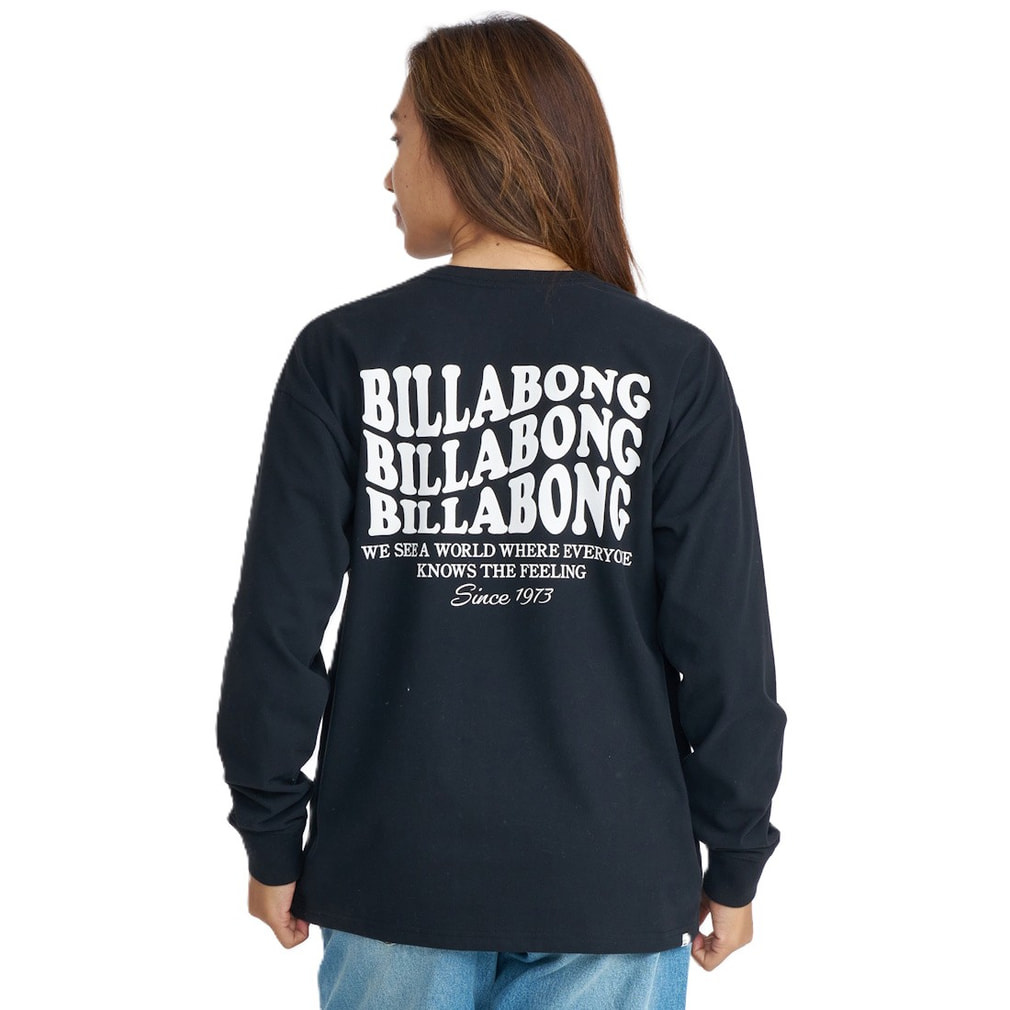 2026�H�~ �y�A���y������z �r���{�� ���f�B�[�X �A�E�g�h�A�J�W���A�� �����s�V���c WAVE LOGO BOY FIT LS TEE BG014U01 BILLABONG