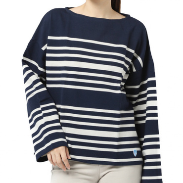 RANDOM BORDER WIDE BODY BOAT NECK L/S P.O.