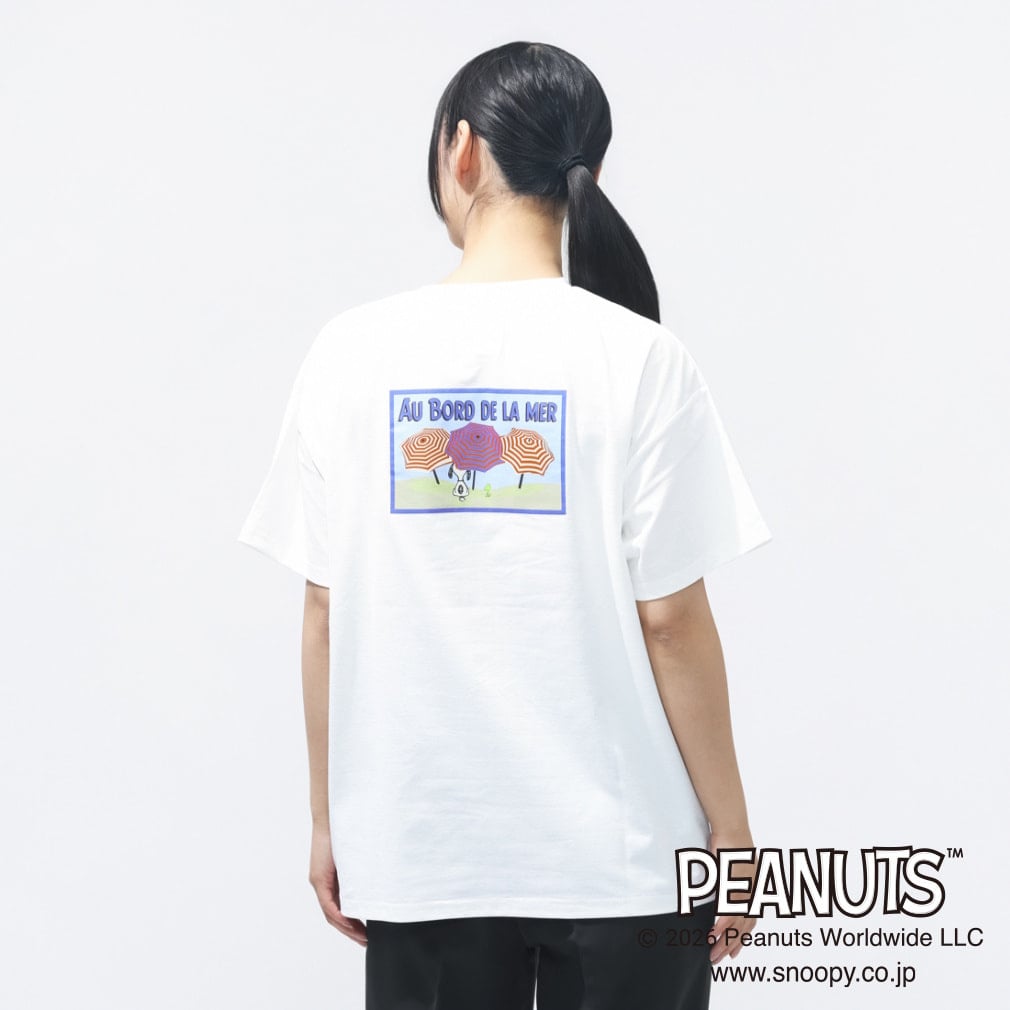 UVカットドライグラフィックTシャツ パラソル TIGORA(ホワイト-S)