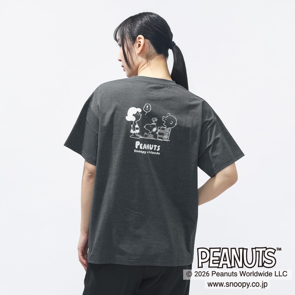 UVカットドライグラフィックTシャツ フレンズ TIGORA(チャコールグレー-S)