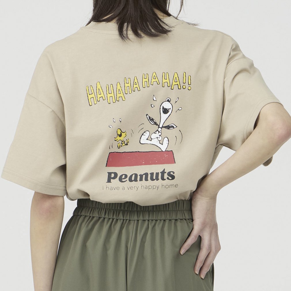 ピーナッツ スヌーピー レディース 半袖 Tシャツ UVコットン グラフィックTシャツ エガオ TRPN-9C22075TS スポーツウェア PEANUTS SNOOPY