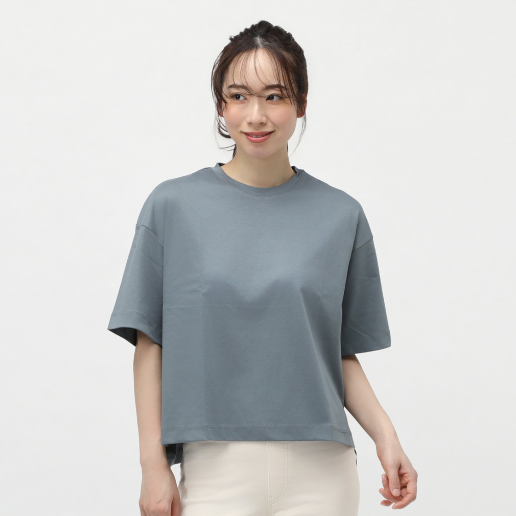 tシャツ UVカットデザインスリーブプルオーバー レディース UVカットデザインスリーブプルオーバー[RAA5-21K506]｜URBAN