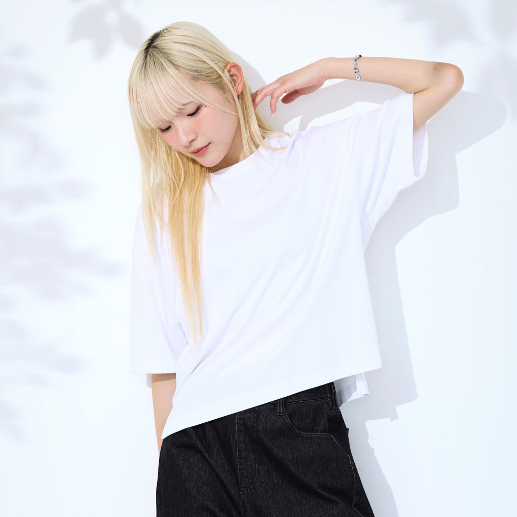UVカットコットンオーバーサイズTシャツ