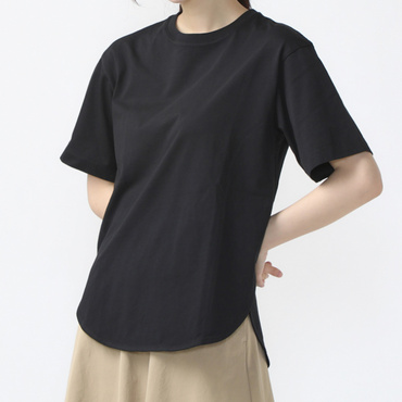 コットンセミワイドラウンドテールTシャツ
