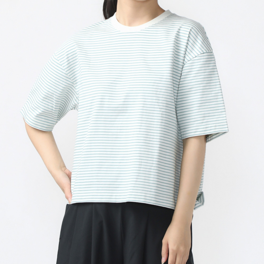 コットンオーバーサイズTシャツ ボーダー
