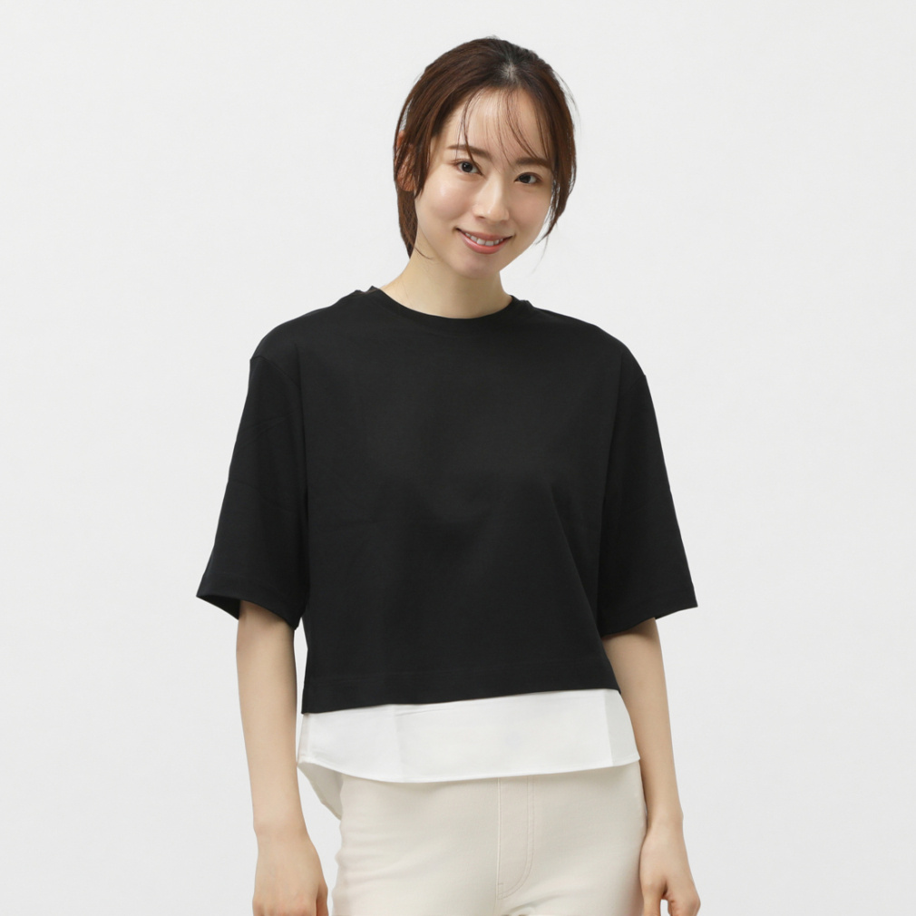 UVカットコットンシアーレイヤードTシャツ｜Alpen Online