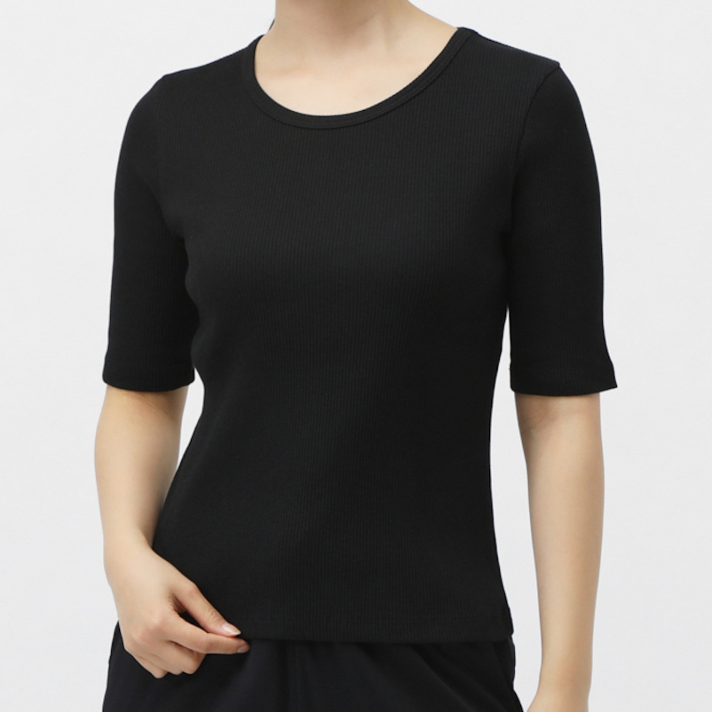 UV CUT TEE (LADIES) ブラック Tシャツ FORME Jasmine Grandiflorum tシャツ 「Jasmine」胸カットアウト