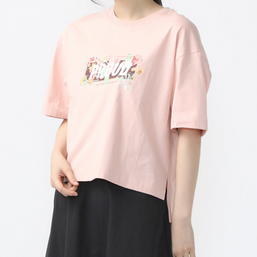 コットンオーバーサイズTシャツ フラワー