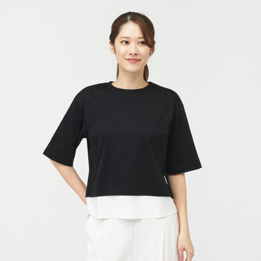 UVカットコットンレイヤードTシャツ