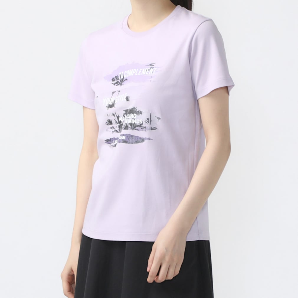 CVCスムースTシャツ マリン(ライラック-S)