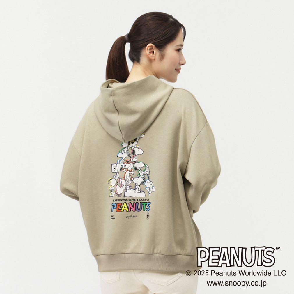 スウェットパーカー SNOOPY PEANUT 75周年 TIGORA｜Alpen Online