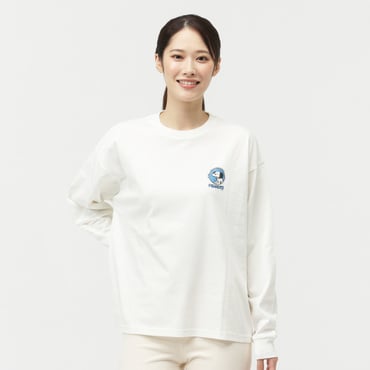コットンロングTシャツ スヌーピーワンポイント PEANUT 75周年 TIGORA