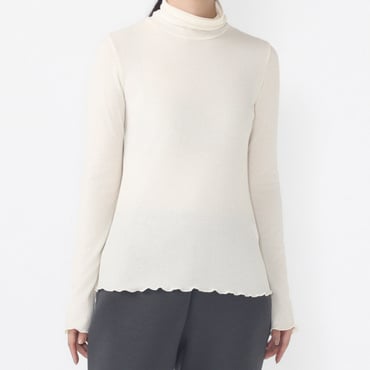 ストレッチリブタートルネックTシャツ