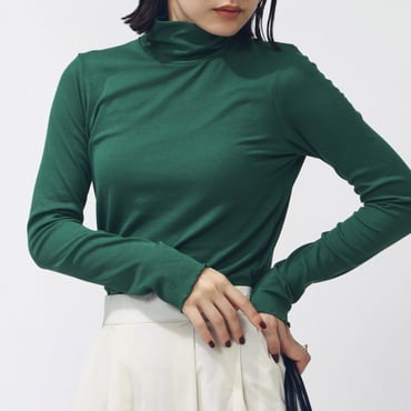 ストレッチリブハイネックTシャツ