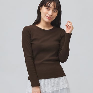 ストレッチリブ長袖Tシャツ