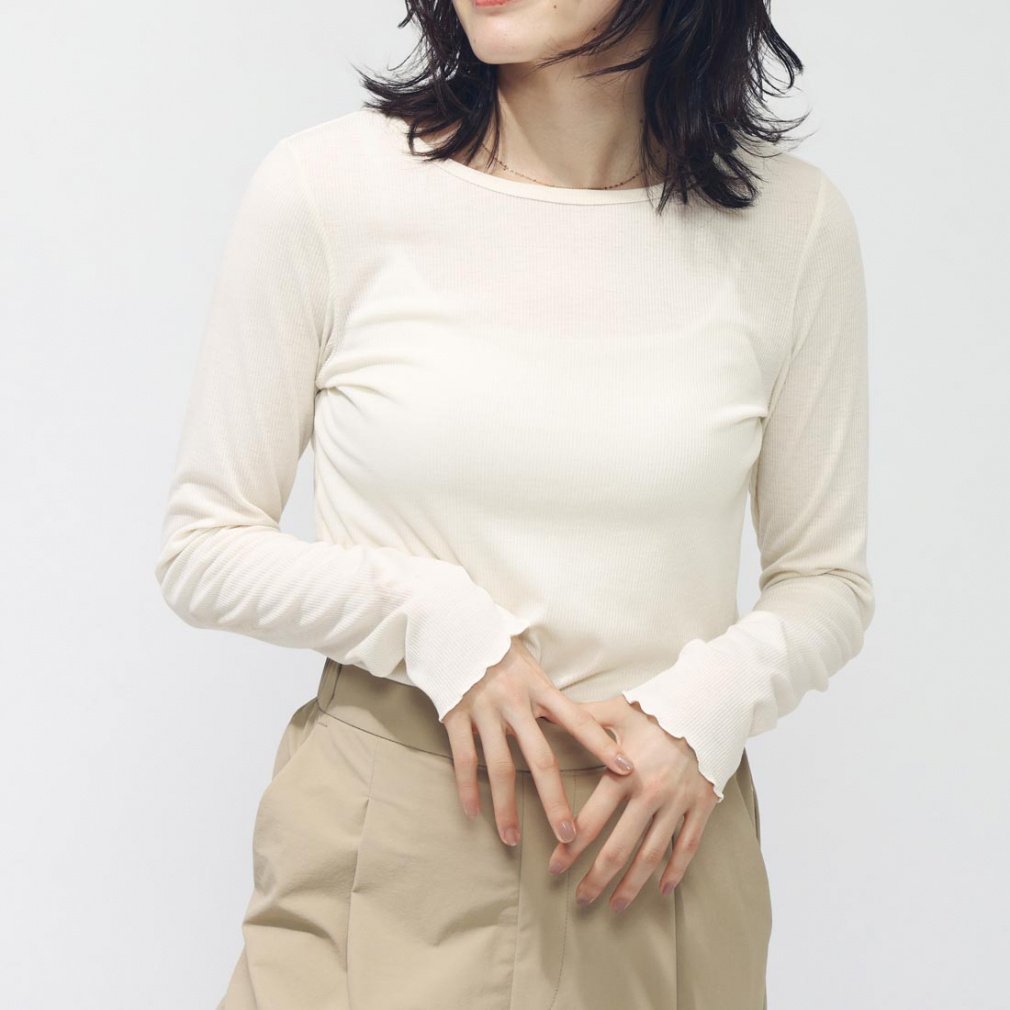 ティゴラ レディース 長袖 Tシャツ ストレッチリブクルーネックTシャツ TR-9C2555TL スポーツウェア TIGORA