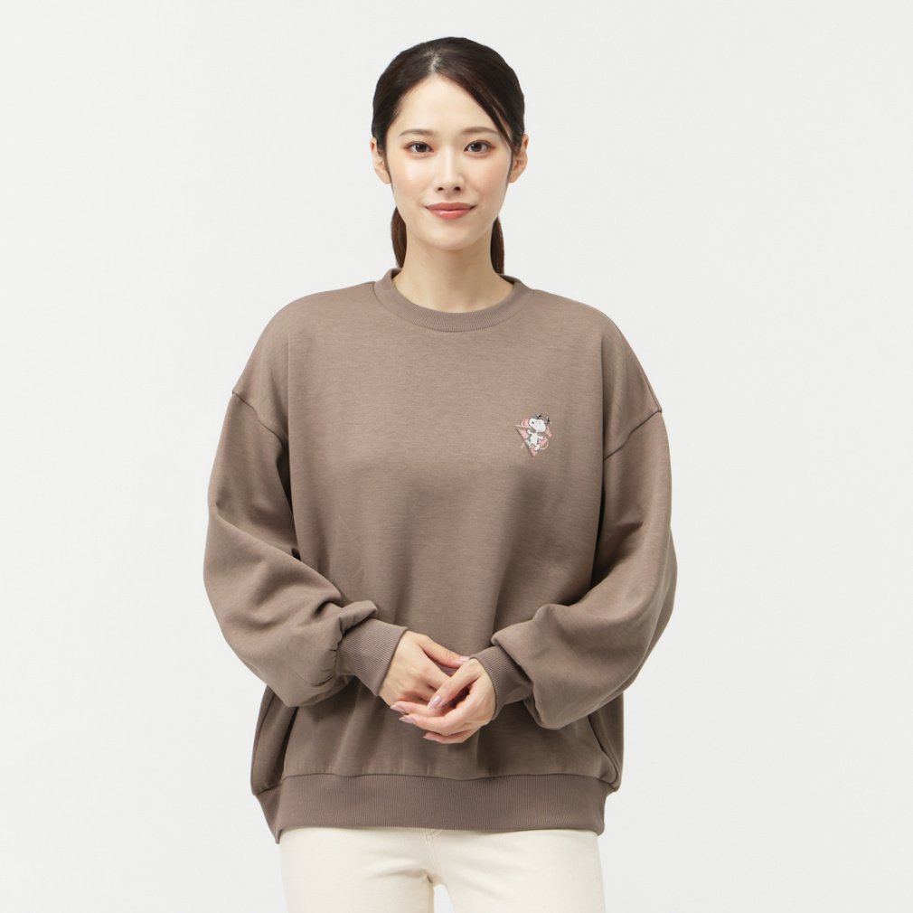 ピーナッツ スヌーピー レディース スウェット トレーナー スウェットシャツ シュローダー&ルーシー PEANUT75周年 TRPN-9C22575TJ スポーツウェア PEANUTS SNOOPY
