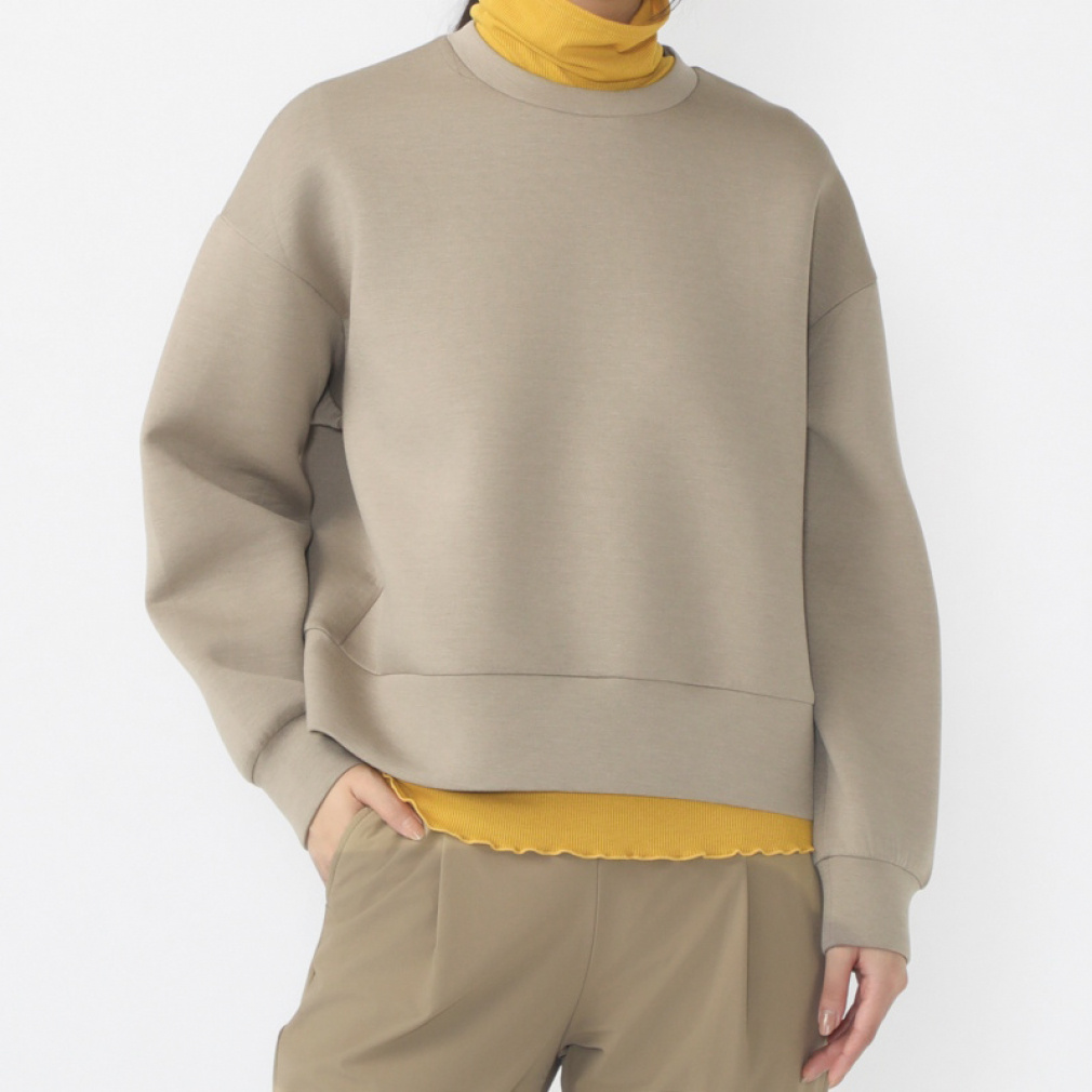 テックスウェットクロップドクルー(サンド-S)