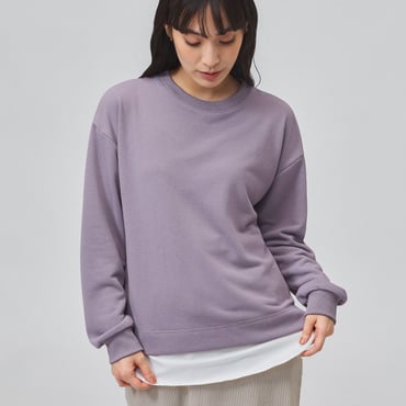 薄手スウェットレイヤードロングTシャツ