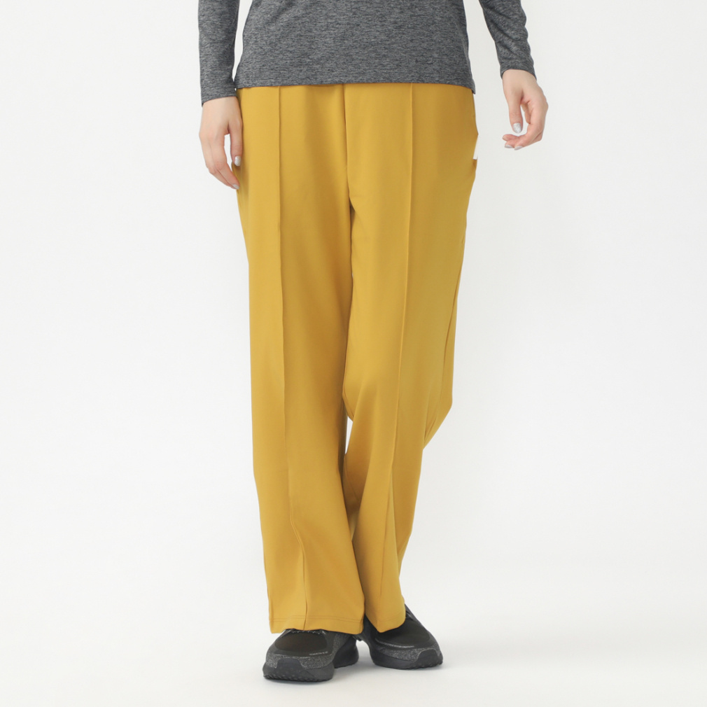 ストレッチワイドイージーパンツ(イエロー-M)