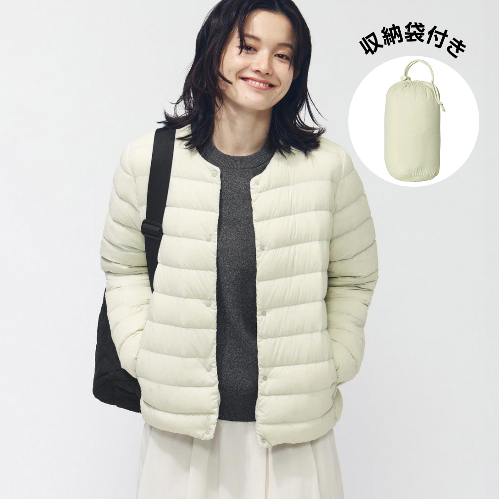 ティゴラ レディース ダウンジャケット ライトダウンノーカラー