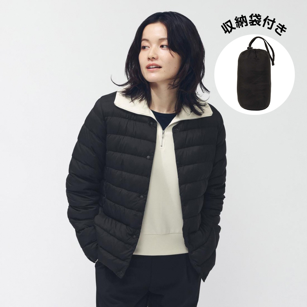 ティゴラ レディース ダウンジャケット ライトダウンノーカラー