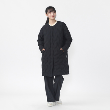 アルミ蓄熱パデットノーカラージャケット THERMOLITE(R)使用