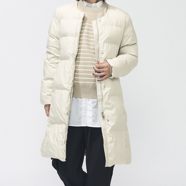 アルミ蓄熱パデットノーカラーコート THERMOLITE(R)使用(オフホワイト-XL)