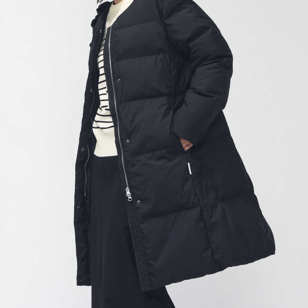 ティゴラ レディース 中綿ジャケット アルミ蓄熱パデットノーカラー