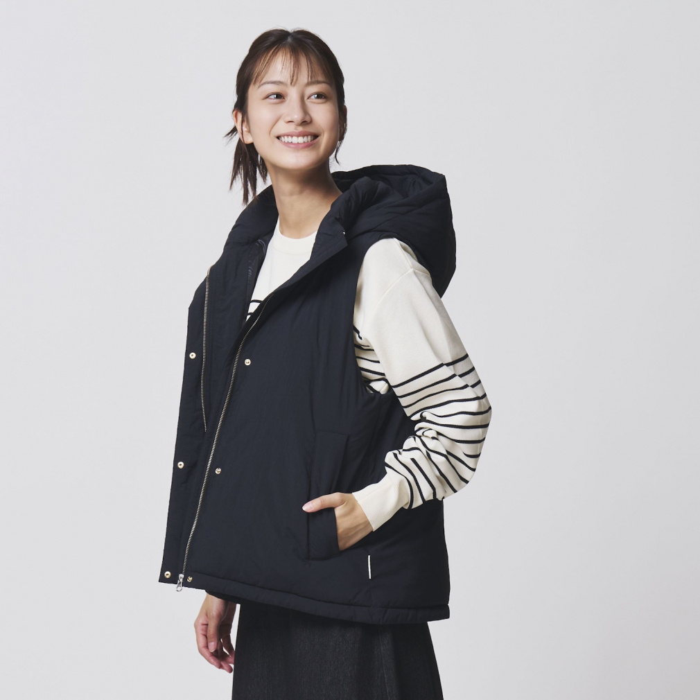 ボリュームパデッドベスト(ブラック-S)