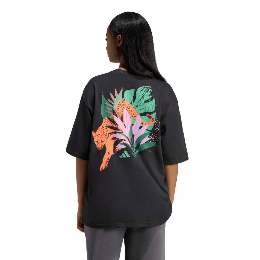 アディダス レディース 半袖 Tシャツ アニマル オーバーサイズ