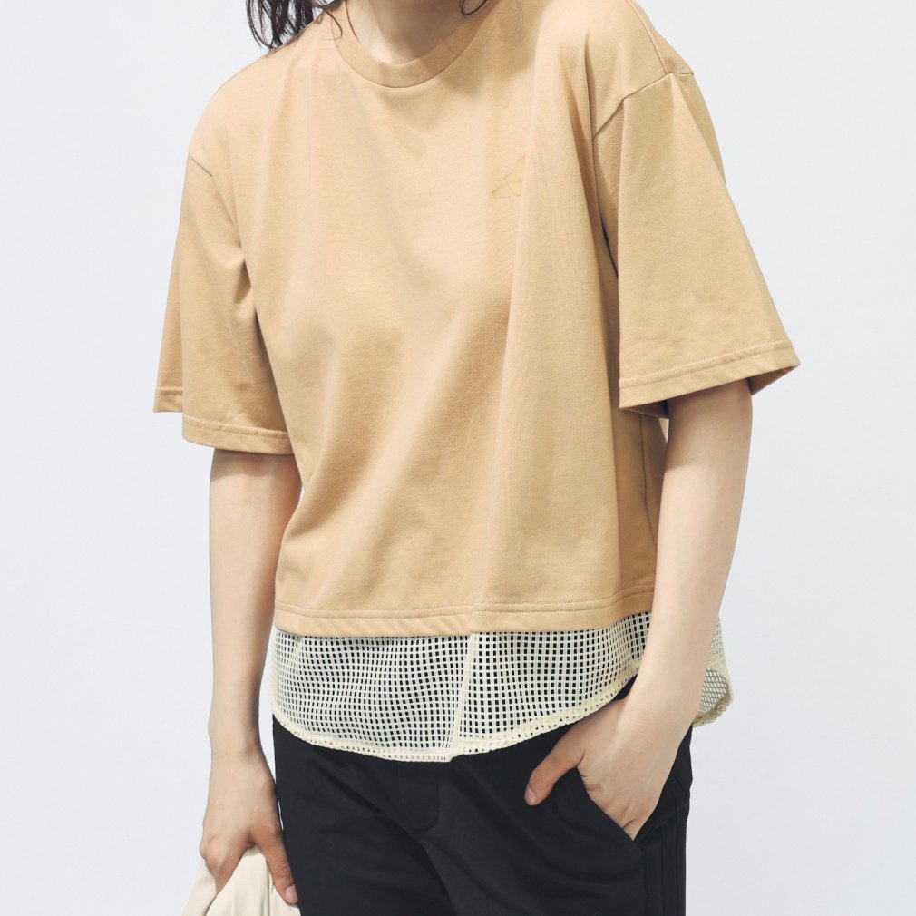 W LUX CA メッシュレイヤードTシャツ AP(コルク-S　レディス)