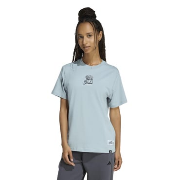 アディダス レディース 半袖 Tシャツ ミニ刺しゅう オーバーサイズ