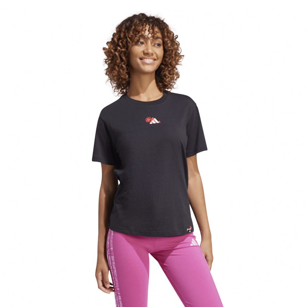 アディダス レディース 半袖 Tシャツ ラウンジ ミニ グラフィック半袖T