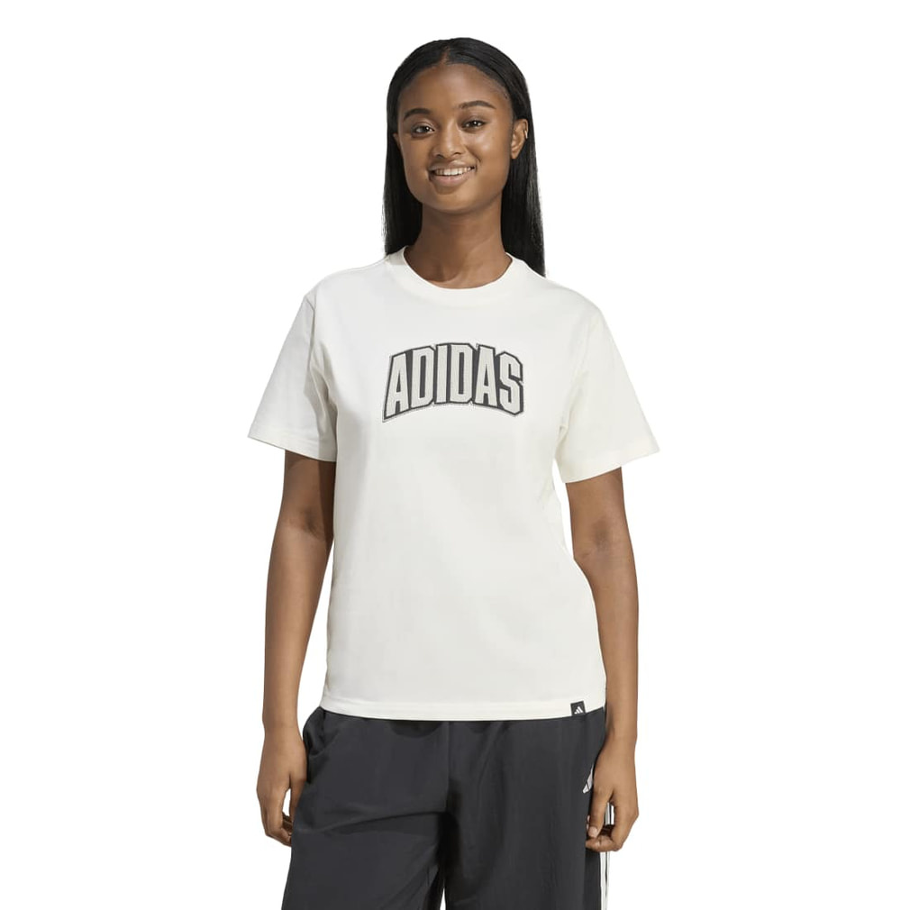 アディダス レディース 半袖 Tシャツ COLLEGIATE グラフィック Tシャツ