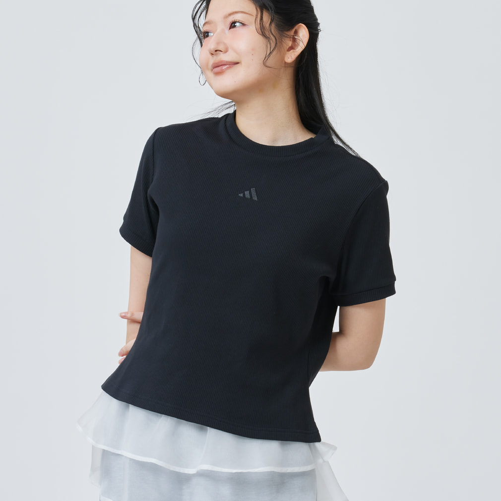 アルペン リブ 半袖Tシャツ(ブラック-S)