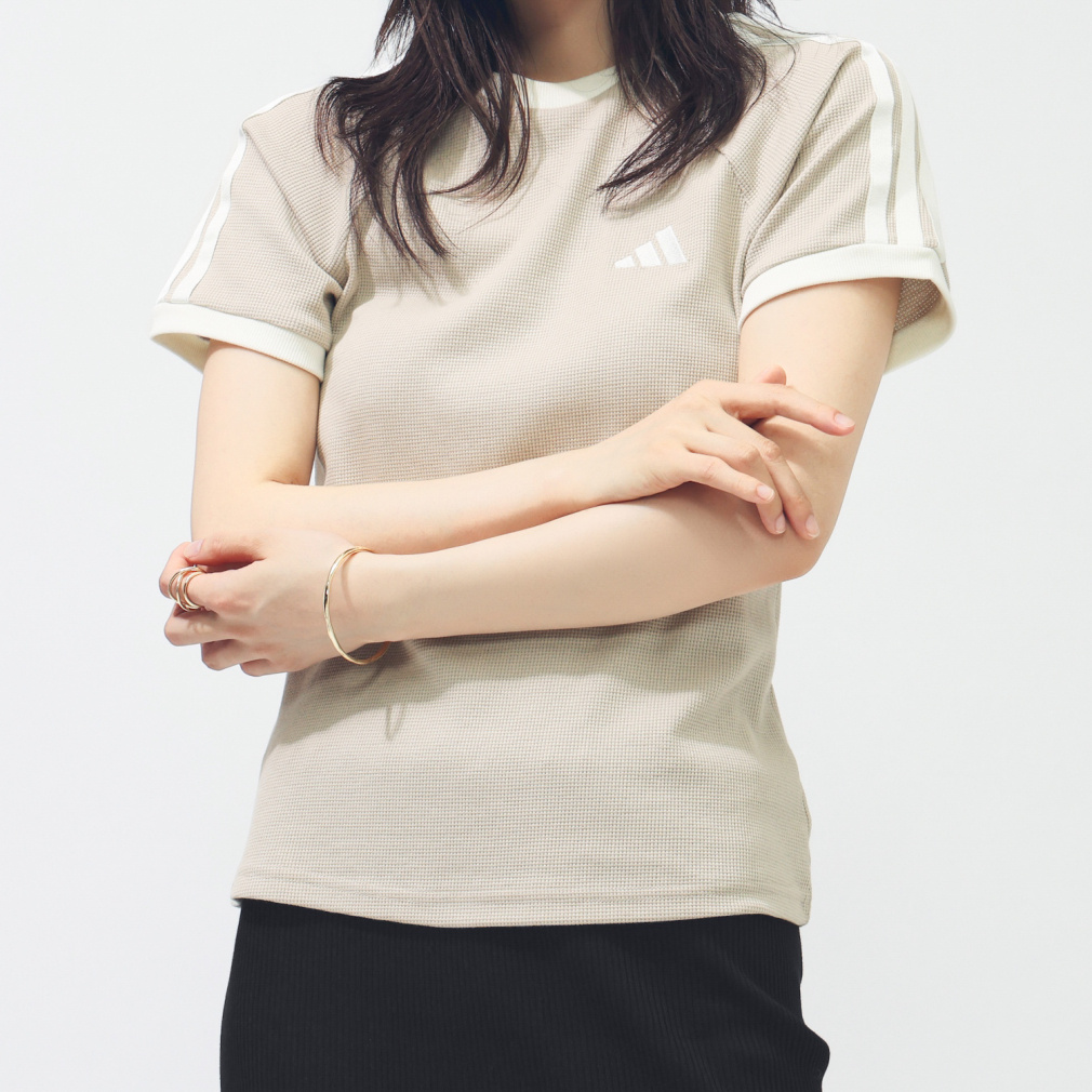 W LUX CA ワッフルTシャツ AP(サンド-S　レディス)
