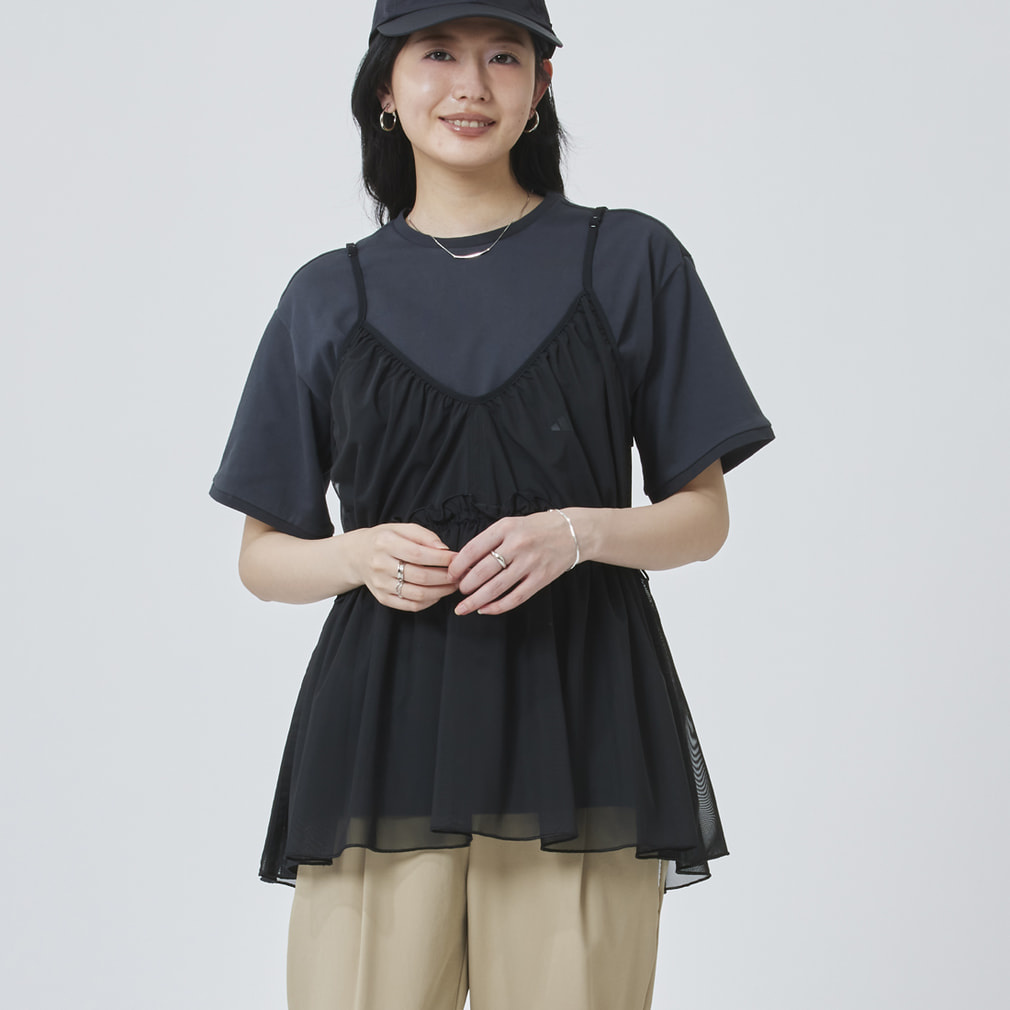アディダス レディース 半袖 Tシャツ アルペン 2-in-1 キャミソール